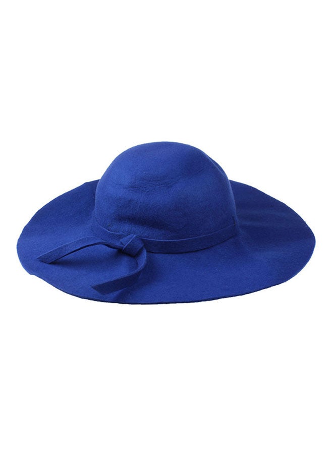 Vintage Wide Brim Bowler Hat HL013 Blue - Image 2