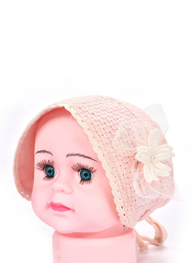 Breathable Cotton Embroidered Cap HL046 Pink  - Image 2