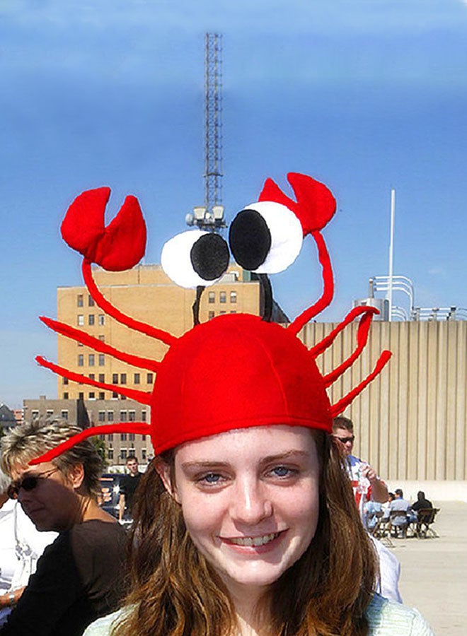 Generic - Cute Crab Shape Costume Cap HL085 Red - Image 1