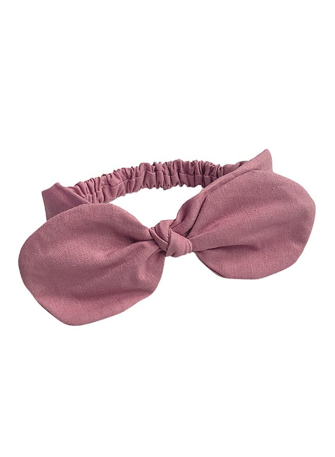 ربطة شعر مرنة بعقدة طراز HL169 وردي