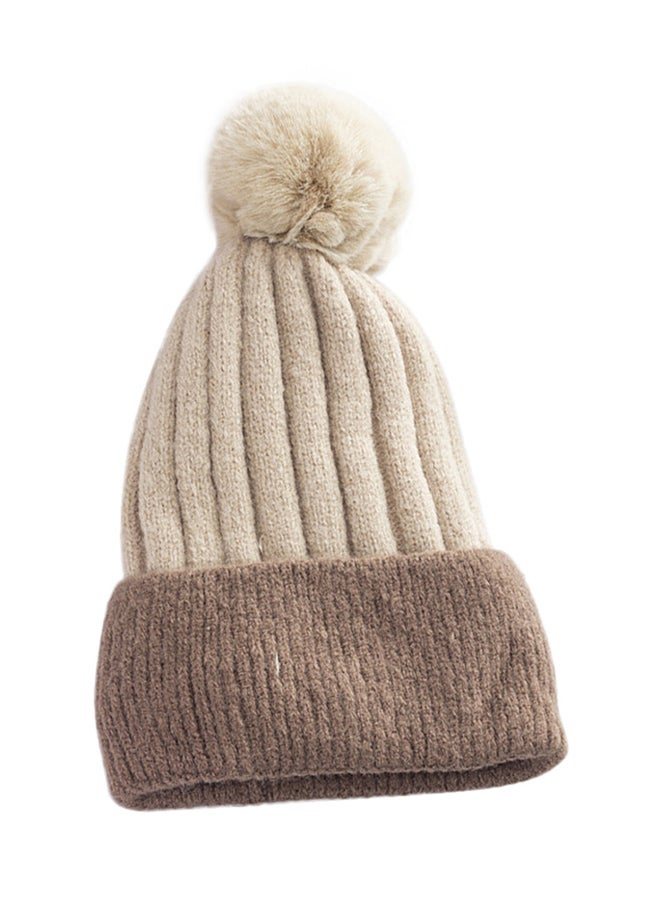 Crochet Braided Cap HL221 Beige  - Image 1