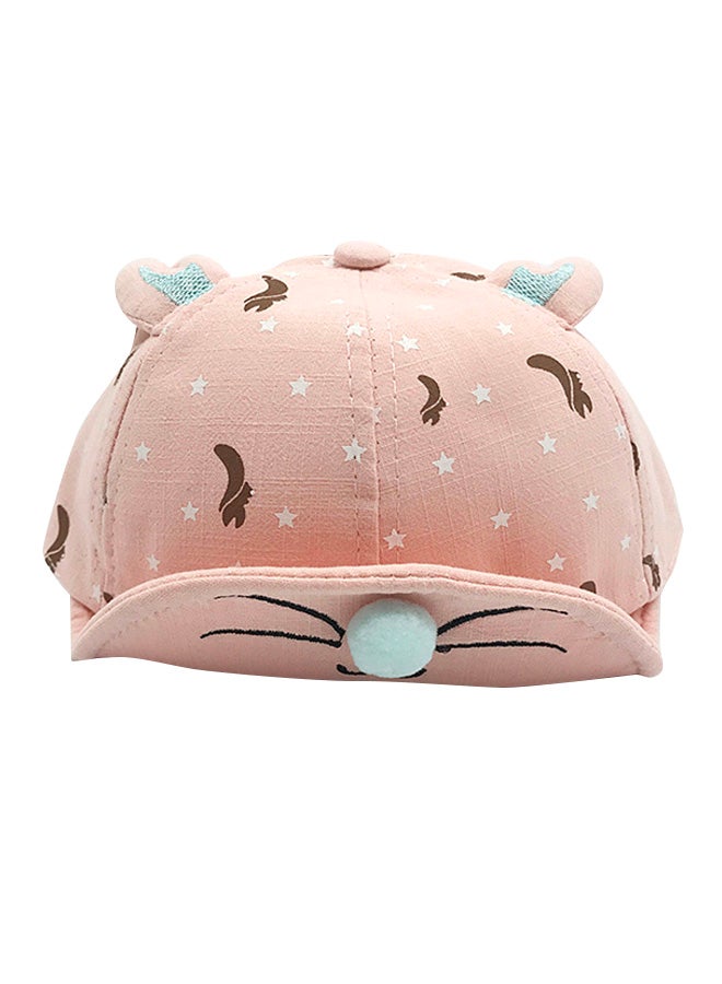 Generic - Squirrel Embroidery Soft Brim Flanging Cap HL232 Peach - Image 1