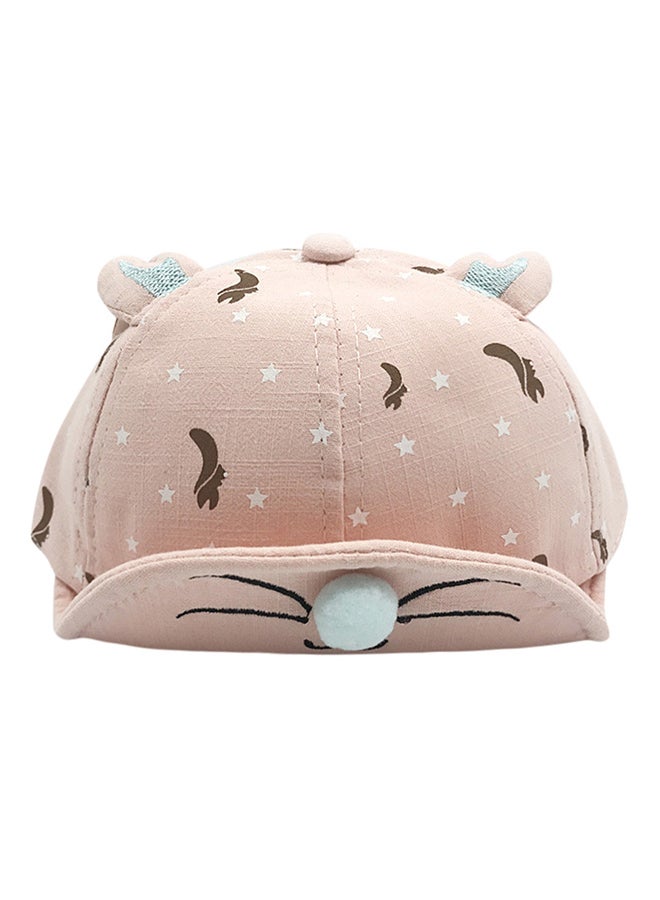Generic - Squirrel Embroidery Soft Brim Flanging Cap HL232 Peach - Image 1