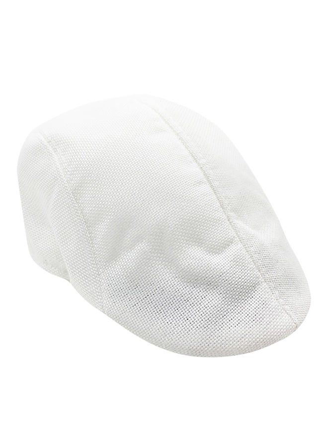 Casual Breathable Beret Flat Golf Hat HL256 White