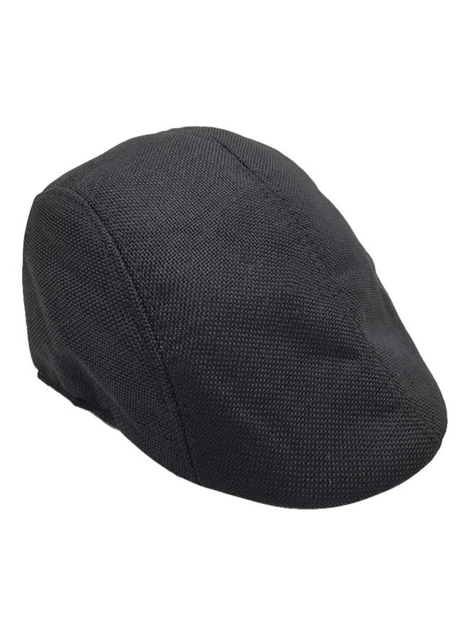 Casual Breathable Beret Flat Golf Hat HL258 Black 
