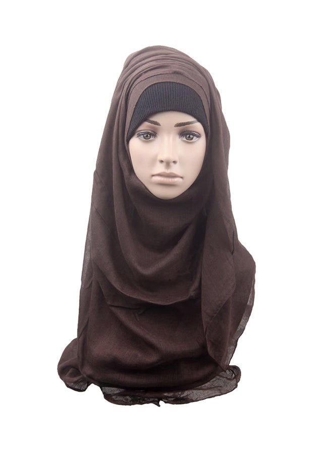 حجاب عصري طراز HL291 بني