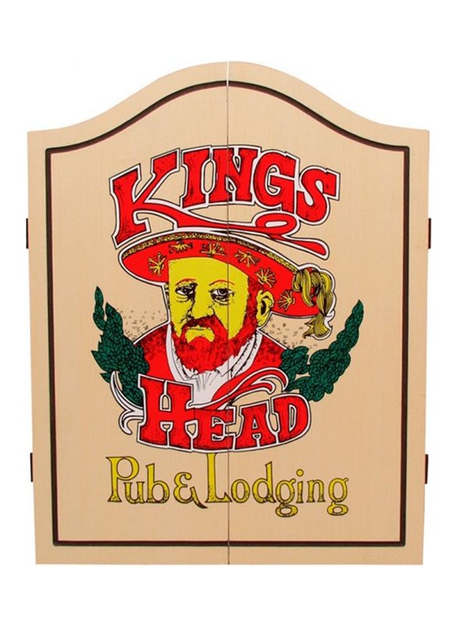 Kings Head Dartboard Cabinet Set 18inch - Image 3