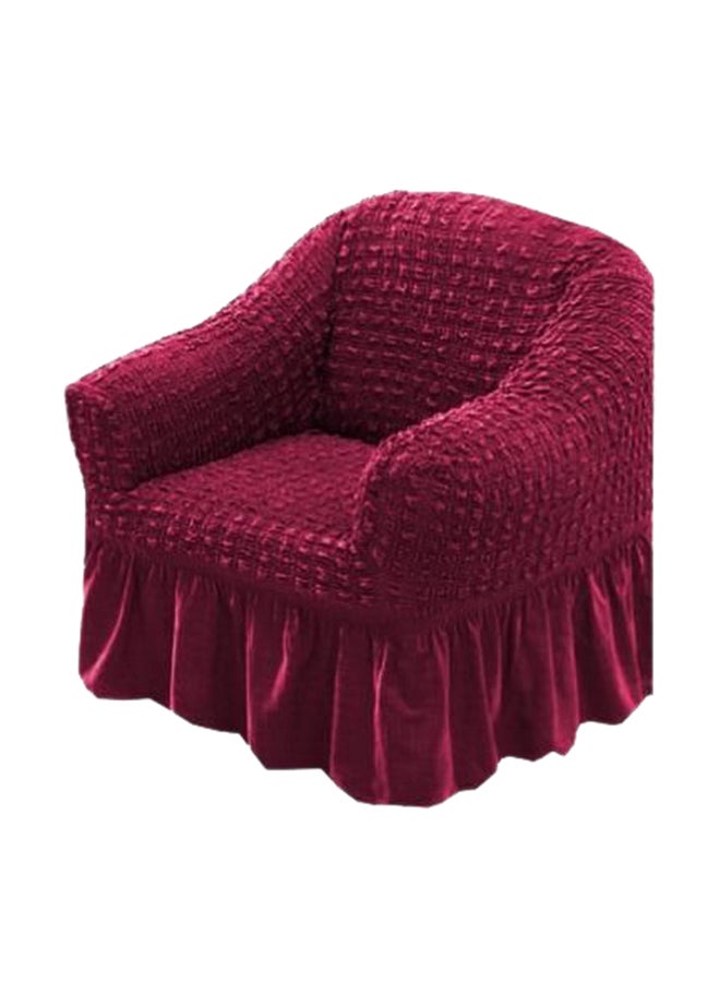 One Seater Super Stretchable Anti-Wrinkle Slip Flexible Resistant Jacquard For Living Room Sofa Cover Claret Red 72-88inch - v1535528551/N15399643A_2