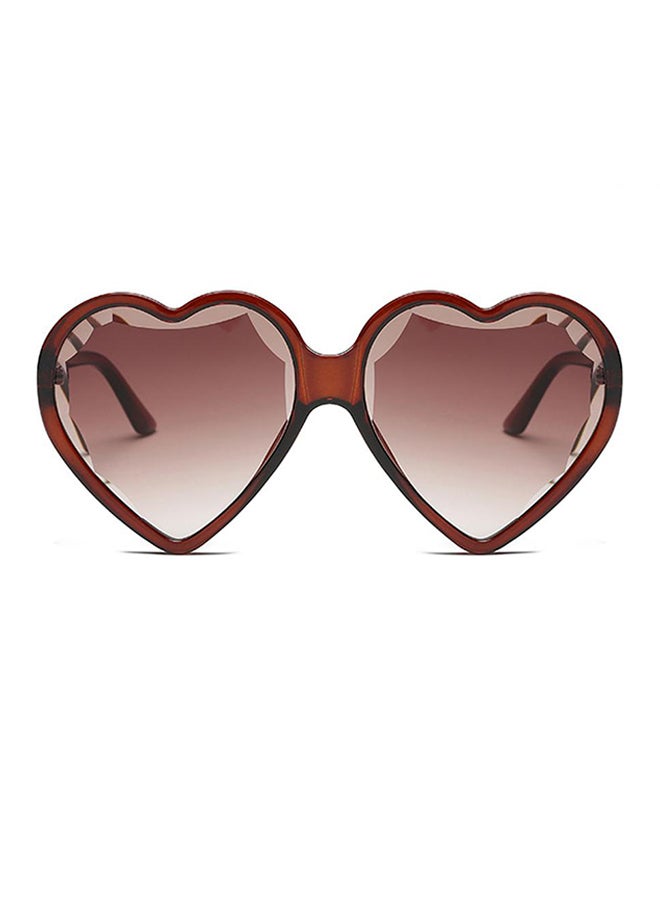 hikulity Women's Polychromatic Heart Shape Sunglasses  - Image 2