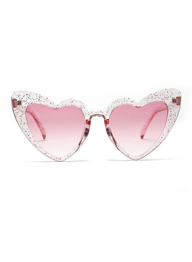 hikulity Women's Polychromatic Heart Shape Sunglasses  - Image 2