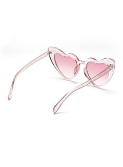 hikulity Women's Polychromatic Heart Shape Sunglasses  - Image 3