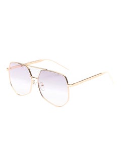 hikulity Women's Metal Polygon Gold Frame Grey Lens Sunglasses  - Image 1