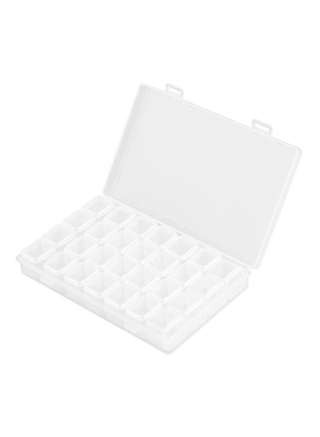 صندوق تخزين مزود بـ 28 فتحة شفاف