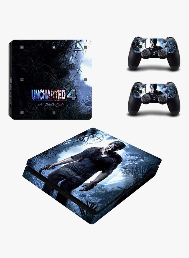 Generic - Uncharted 4 Theme Skin Sticker Cover For PS4 Console And Controllers - Image 1