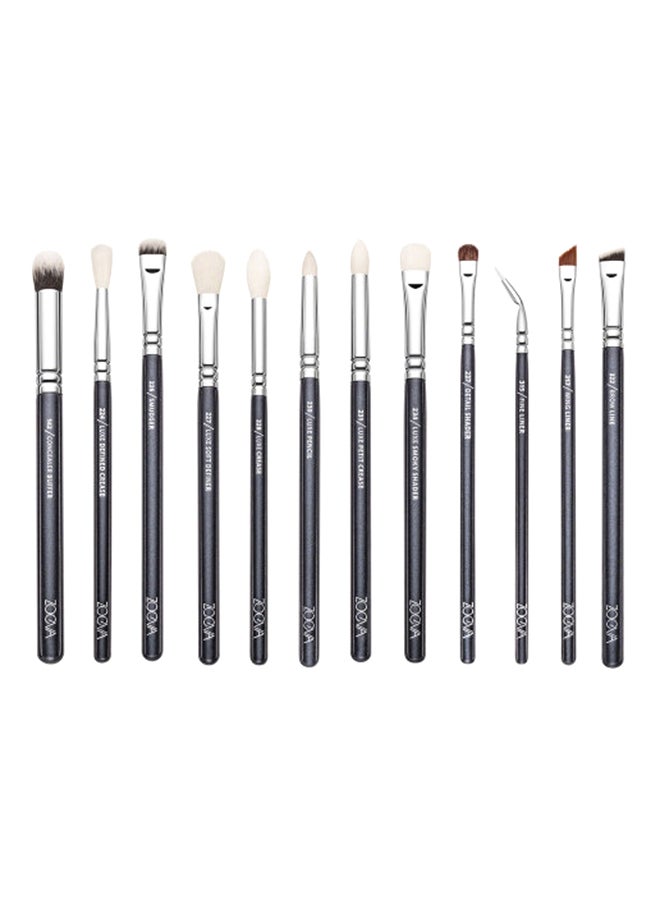 12-Piece Completed Eye Makeup Brush Set Black - v1535539324/N14154384A_1