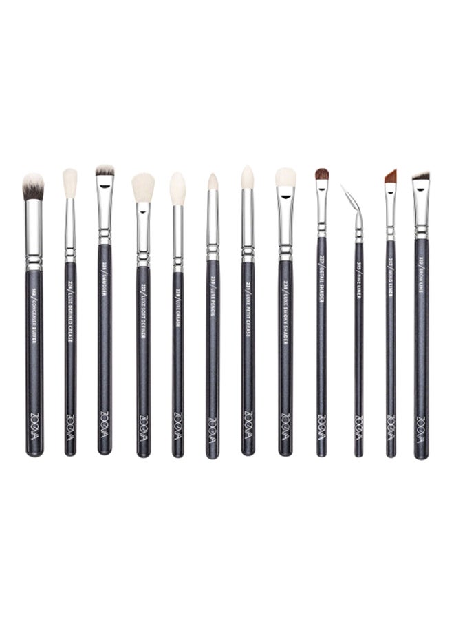 Zoeva 12-Piece Completed Eye Makeup Brush Set Black - Image 1