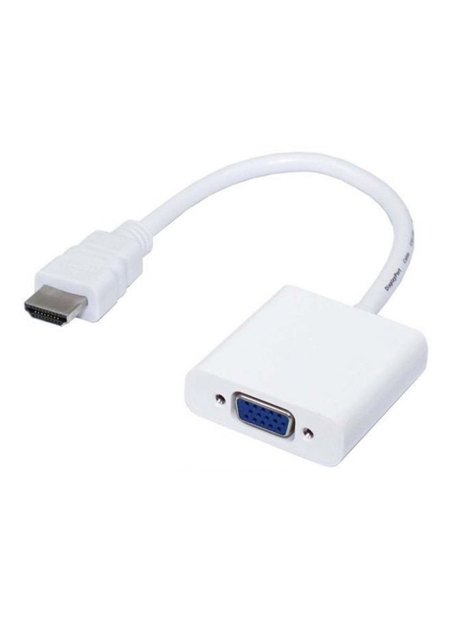 HDMI To VGA Adapter Cable White