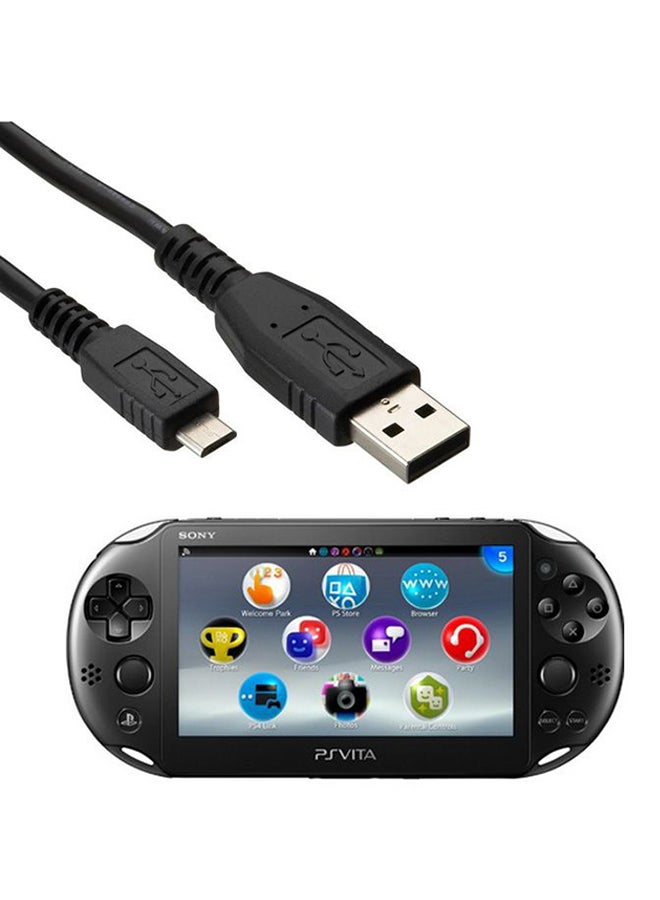 Charging Cable For Sony PlayStation PS Vita Slim 2000 Black - Image 2