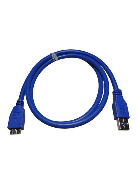 كابل محول USB 3.0 ذكر إلى ميكرو USB 3.0 ذكر أزرق