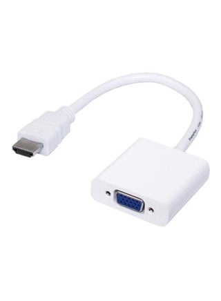 Female VGA To 30-Pin Male HDMI Video Converter Adapter White - v1535539744/N16545948A_1
