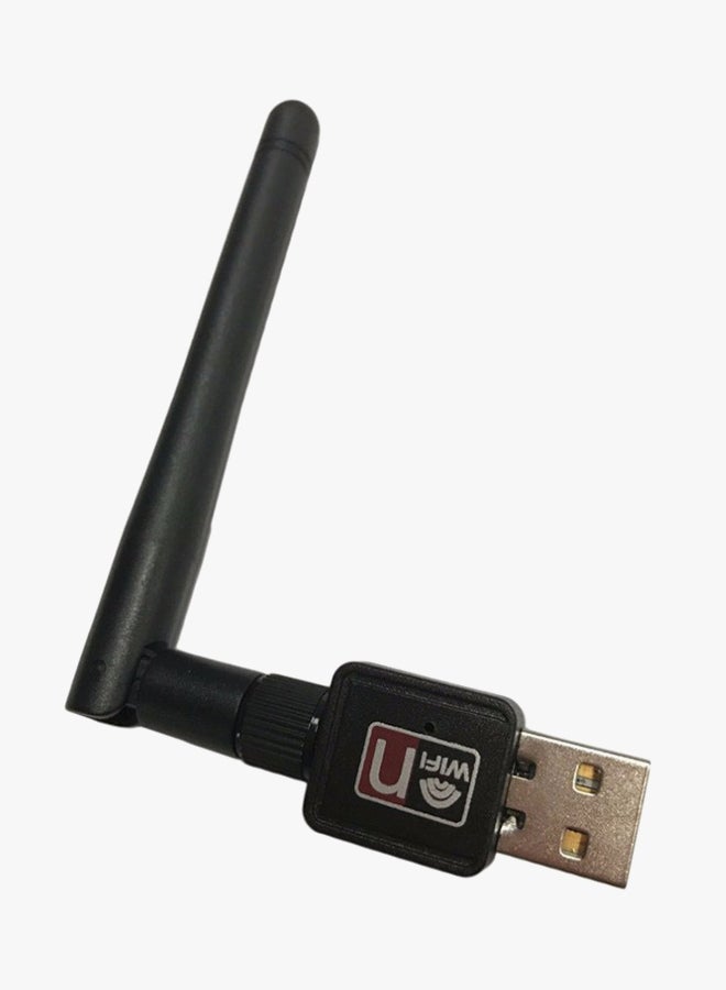 ماركة غير محددة - محول واي فاي لاسلكي هوائي بمنفذ USB T98 أسود - Image 1