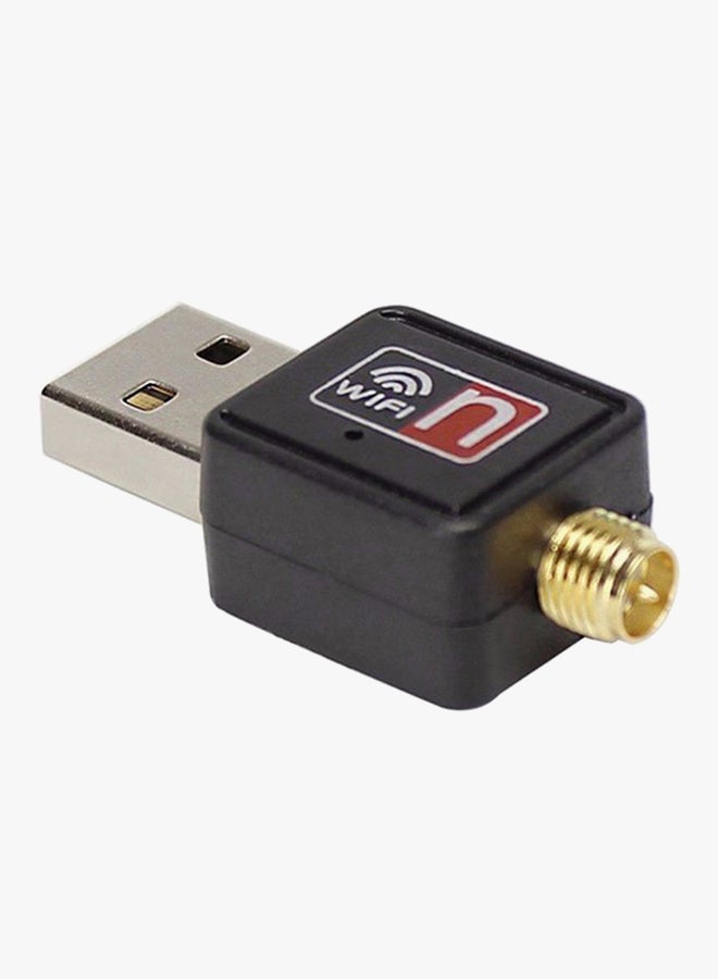 ماركة غير محددة - محول واي فاي لاسلكي هوائي بمنفذ USB T98 أسود - Image 1