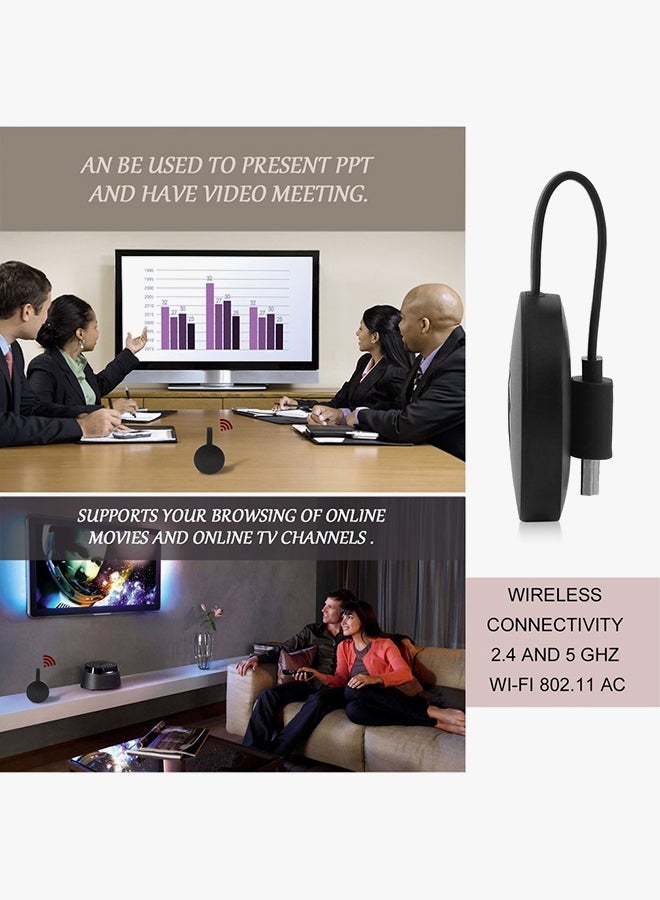 دونجل لاسلكي للتلفزيون بمنفذ HDMI أسود - Image 4