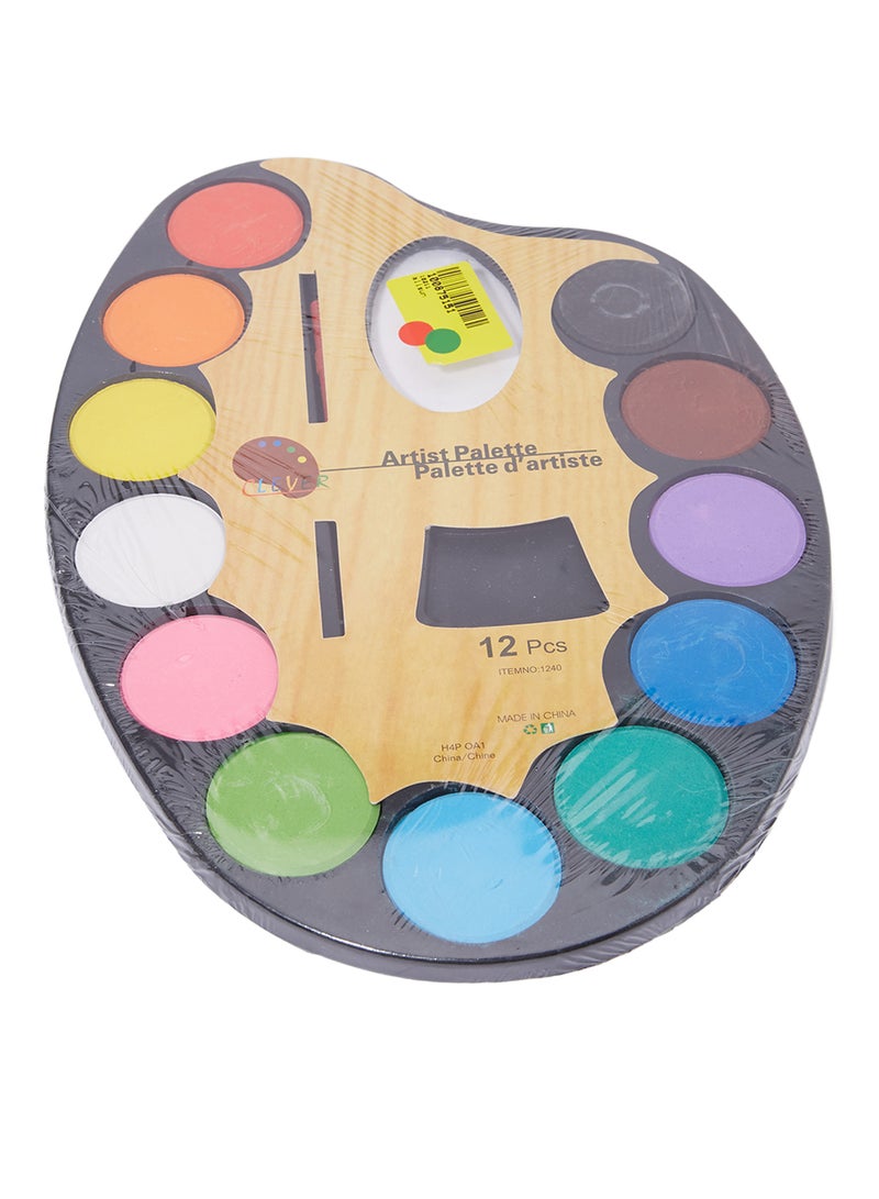 Alisun Artist Palette With Water Colors Set Multicolour - Image 1
