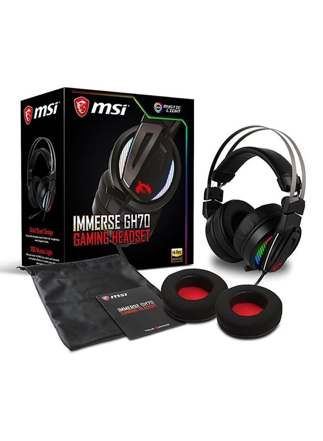 MSI - Immerse GH70 Over-Ear Gaming Headset - Image 1