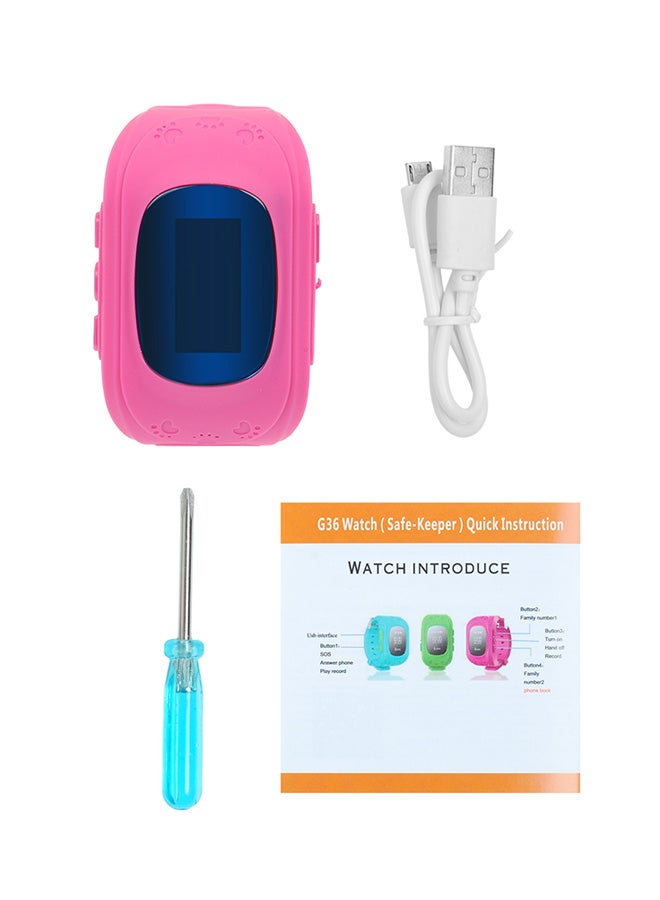 Generic Anti Lost GPS Tracker SOS Kids Monitoring Smartwatch Pink  - Image 4
