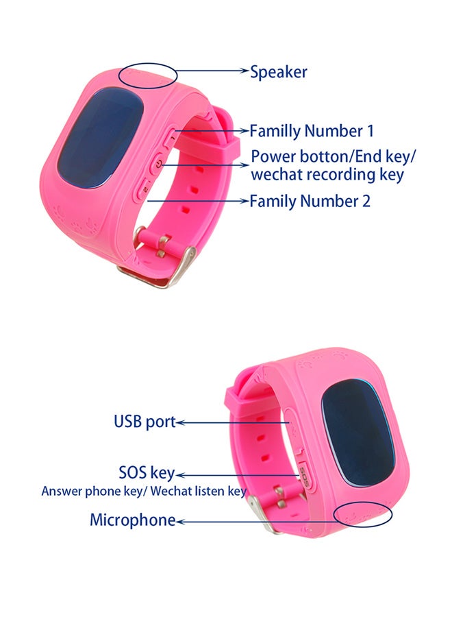 Generic Anti Lost GPS Tracker SOS Kids Monitoring Smartwatch Pink  - Image 5