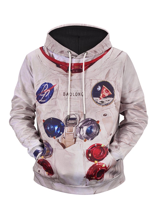 Mr.1991INC&Miss.GO - 3D Creative Astronaut Print Long Sleeve Hoodie Multicolour - Image 1