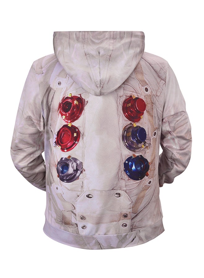 Mr.1991INC&Miss.GO - 3D Creative Astronaut Print Long Sleeve Hoodie Multicolour - Image 1