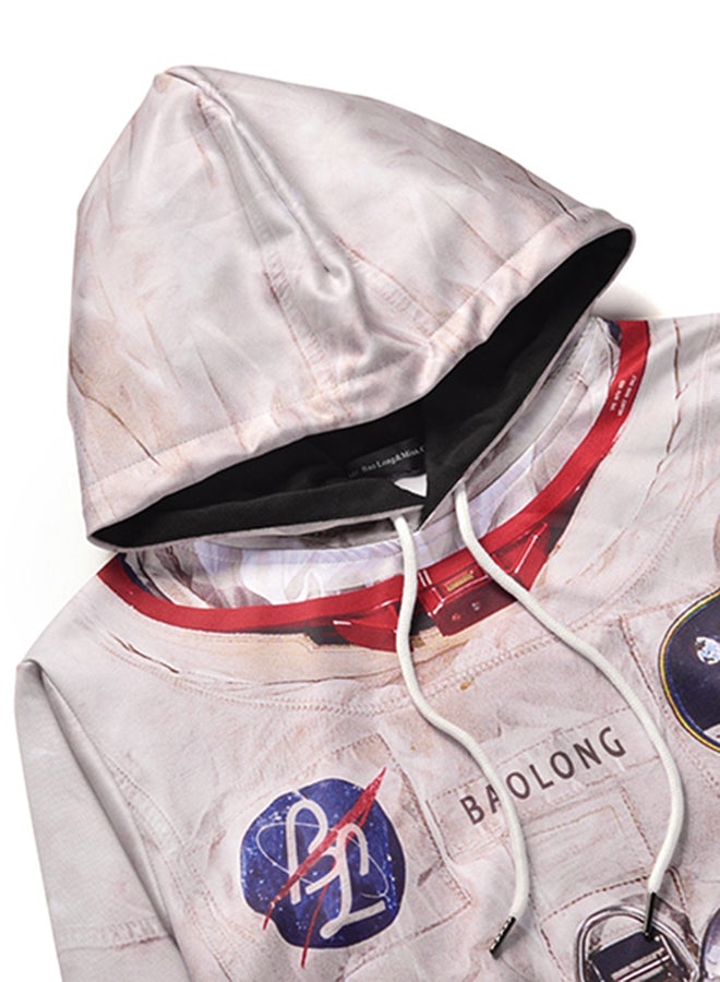 Mr.1991INC&Miss.GO - 3D Creative Astronaut Print Long Sleeve Hoodie Multicolour - Image 1