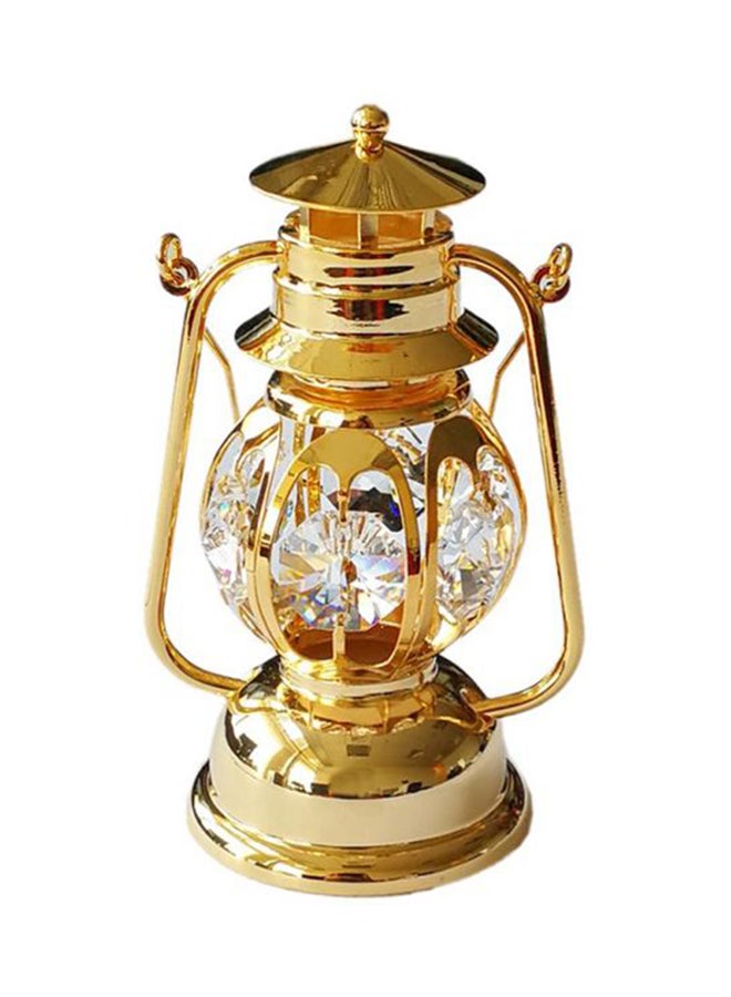 crystal temptations 24K Gold Plated Spectra Crystal Lantern Showpiece Gold 3.3inch - Image 1