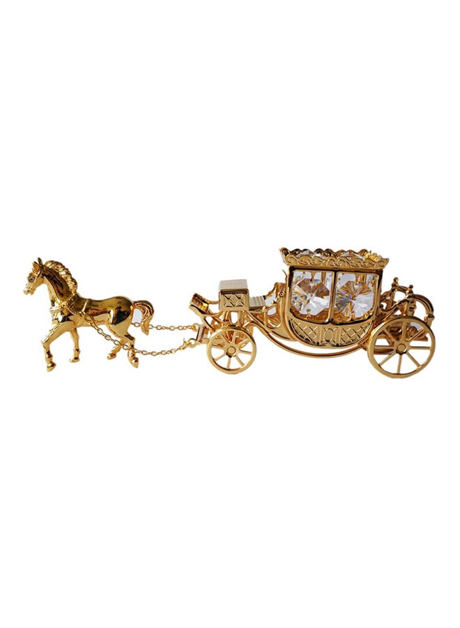 Gold Plated Horse Ride Showpiece Gold 6.2inch