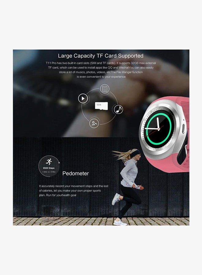 Generic - Bluetooth Smartwatch With SIM Card And SD Card Support Pink - Image 1