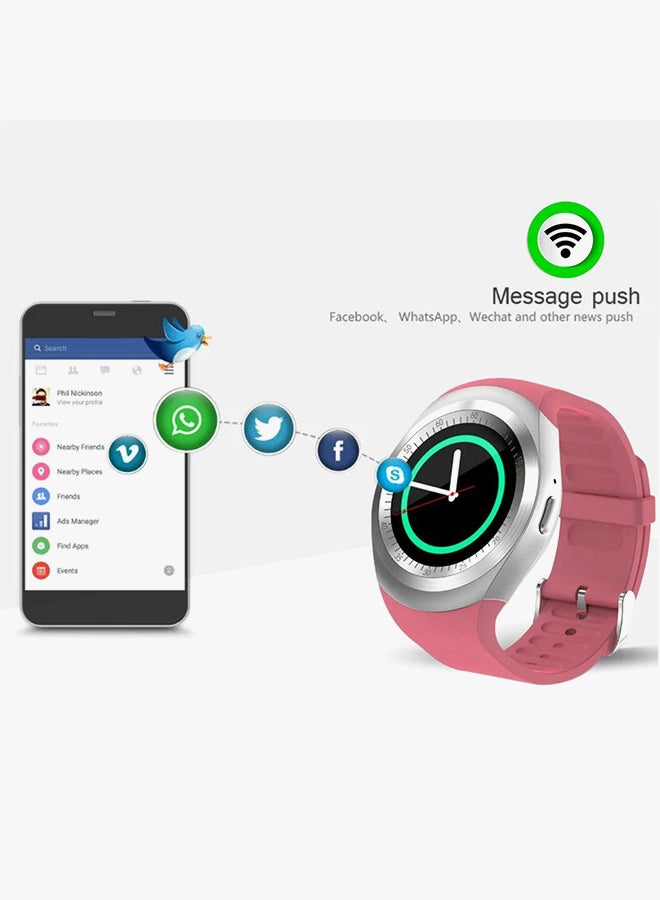 Generic - Bluetooth Smartwatch With SIM Card And SD Card Support Pink - Image 1