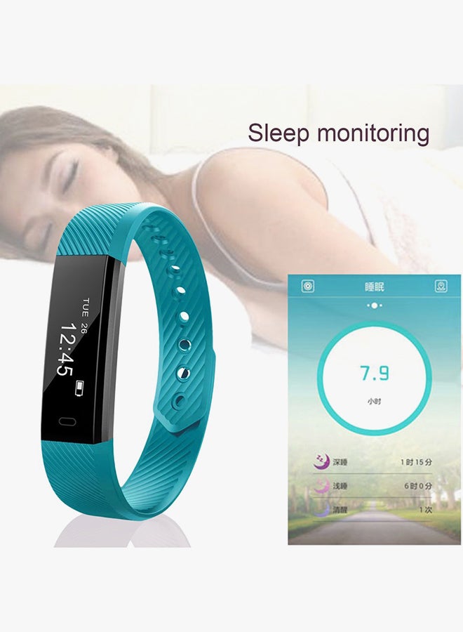 B345 Built In Pedometer Fitness Tracker Blue