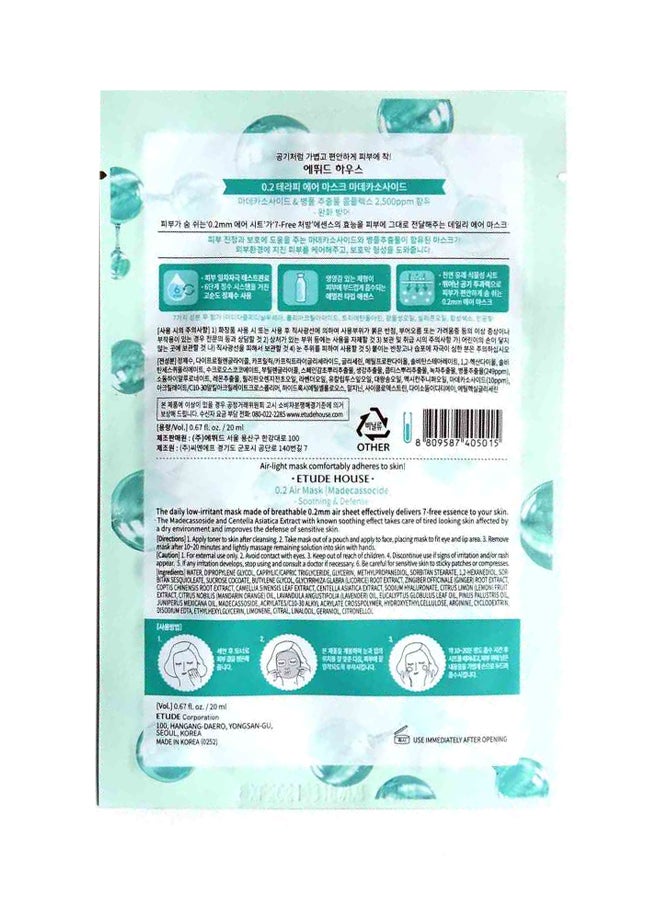 ETUDE HOUSE - Soothing And Defense Therapy Air Mask - Madecassoside 20ml - Image 1