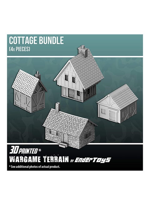 مجموعة قواعد المجسمات المصغرة للعبة الحرب Cottage Bundle Terrain Scenery