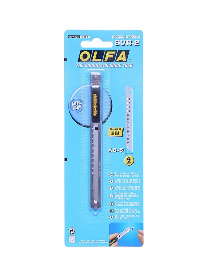 OLFA Auto Lock Utility Knife With Blade Snapper Silver 