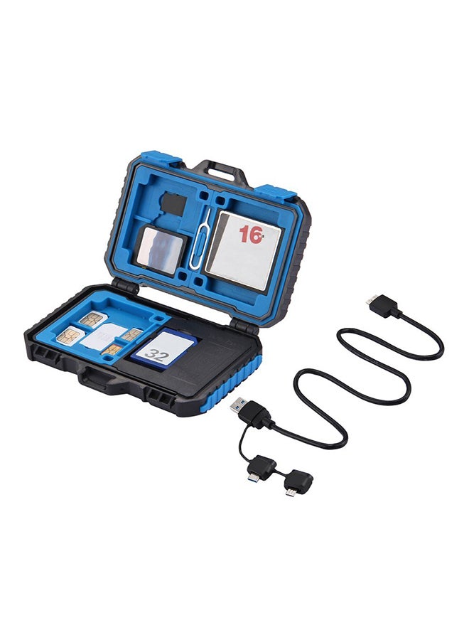 Waterproof Memory Card Reader Case Black  - Image 1