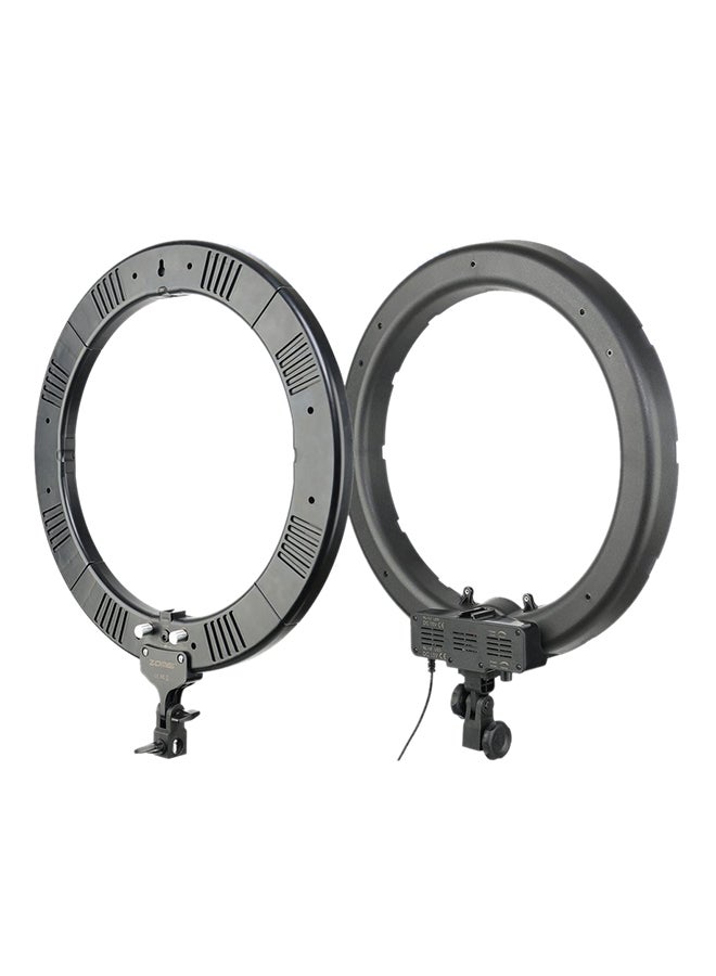 حلقة إضاءة خارجية مع مجموعة حامل قابلة للطي أبيض - Image 1