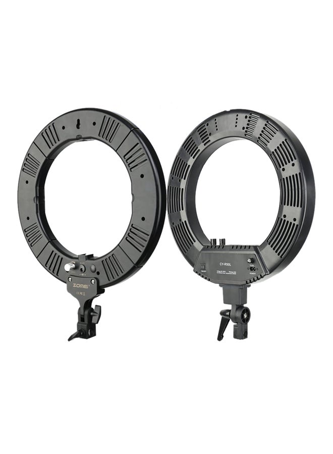 حلقة ضوء LED للتصوير بتصميم على شكل حلقة أبيض - Image 1