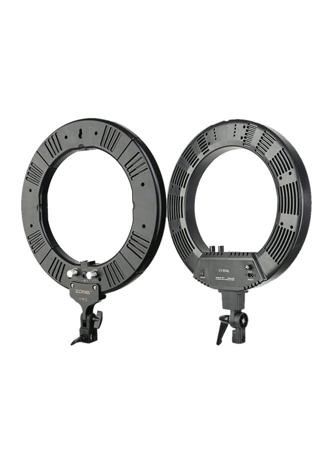 حلقة ضوء LED للتصوير بتصميم على شكل حلقة أبيض - Image 1