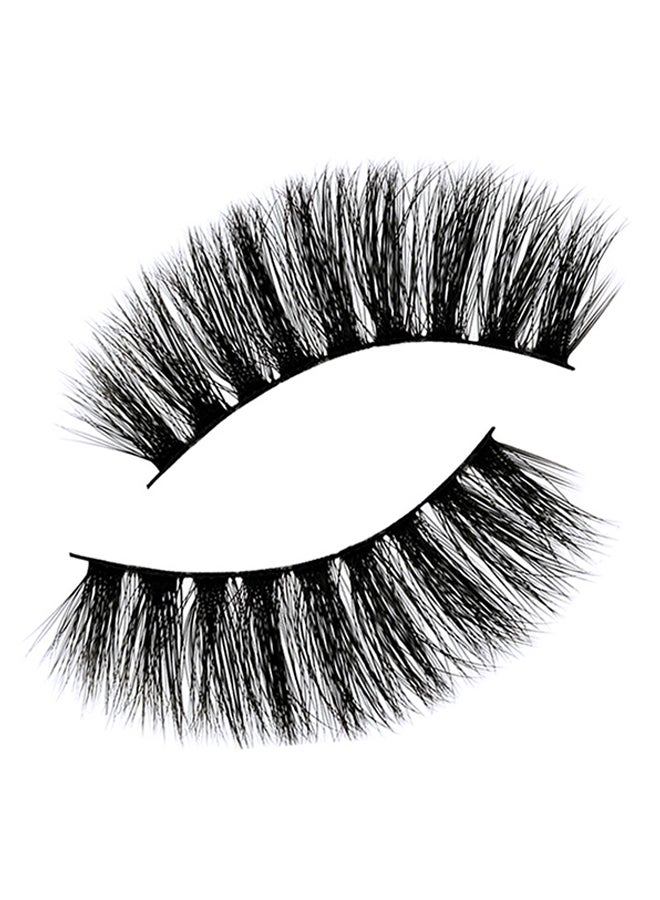 رموش صناعية مصنوعة من فرو المنك ثلاثية الأبعاد طراز 21# أسود