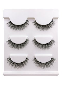 Generic 3 FASHION EYELASHES 3 FAUX- CILS Black  - Image 1