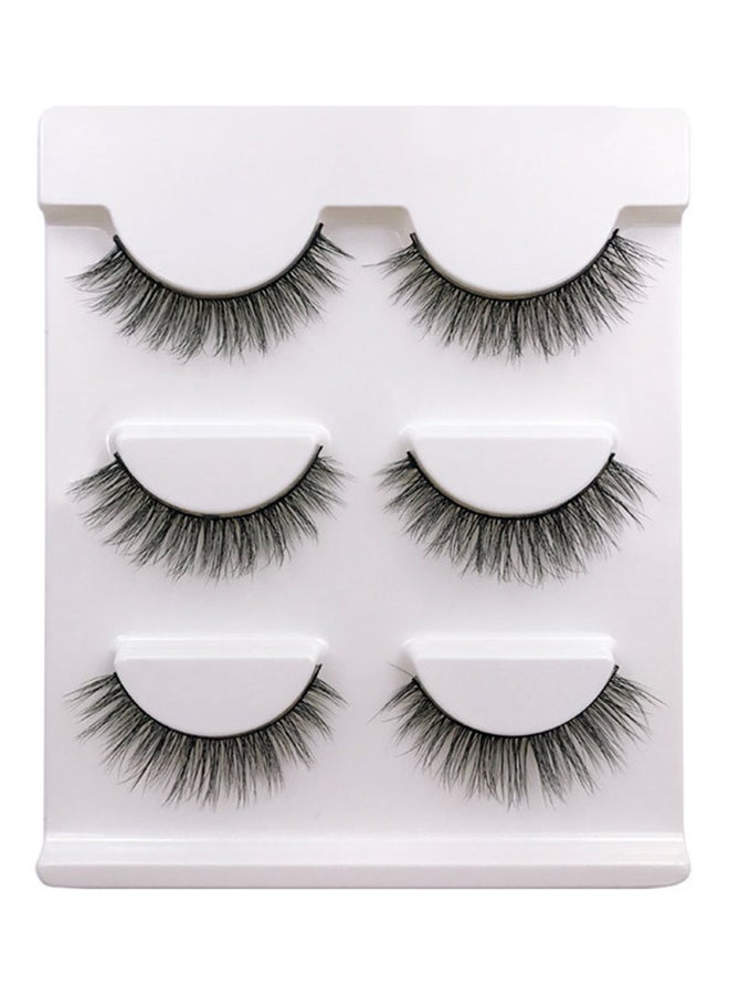 Generic 3 FASHION EYELASHES 3 FAUX- CILS Black  - Image 1