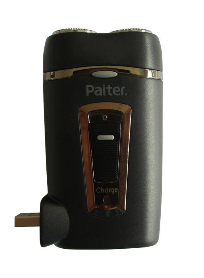 Paiter Double Headed Rechargeable Mini Shaver Black/Gold - Image 1